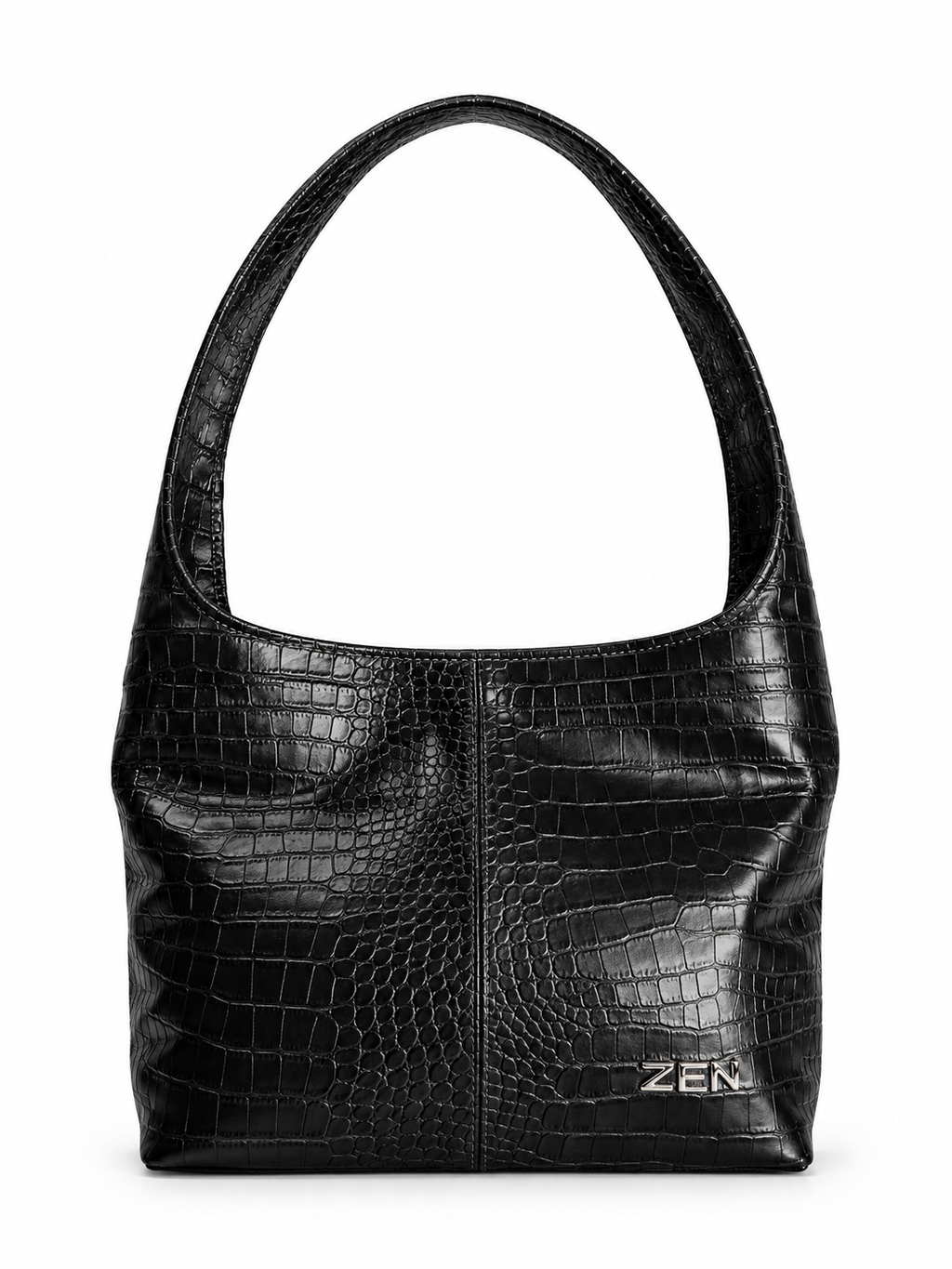 ZEN BLACK LEATHER TOTE BAG